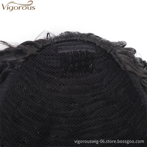 Vigorous Drawstring Afro Kinky Synthetic Ponytail for Black Women Clip in Hair Extension Kinky Curly Ponytail Hairpiece